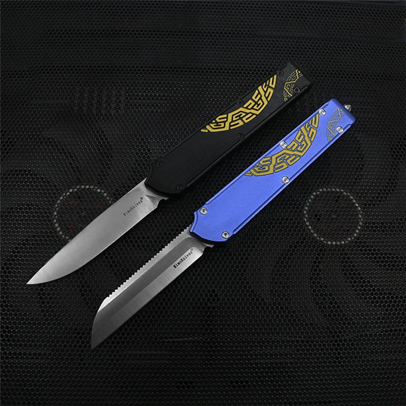 

Slenderman OTF Tactical Fast Opening Knife 9CR18MOV Blade T6-6061 Handel Folding Knives Camping Jungle Hunting EDC Tool