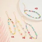 Мобильный телефон ремень Силиконовые бусы в виде цветка, мягкая керамика бисерной цепью для сотового телефона чехол подвесной шнур ожерелье с ожерельем