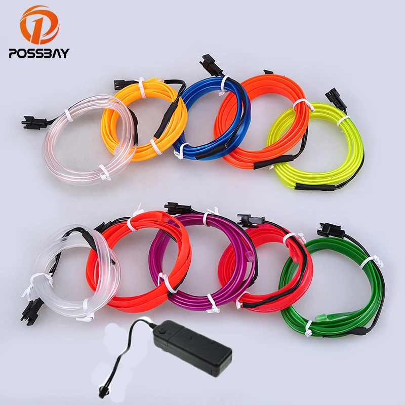 Posbay 1 м светодиодный неоновый светильник EL Strip Tube Wire Rope + мобильный выходной