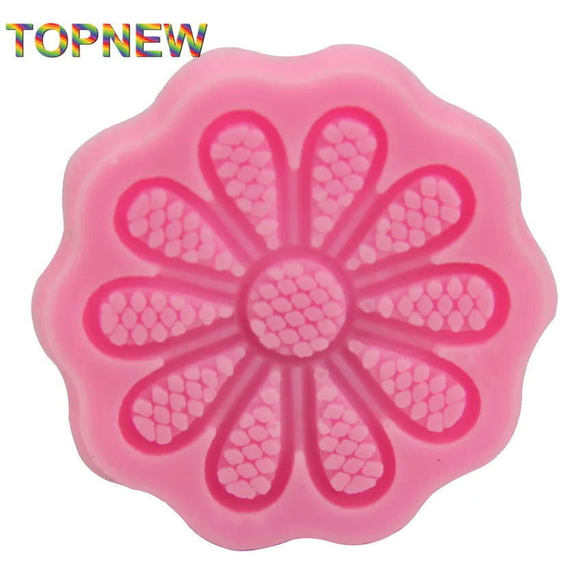 Качественные силиконовые кружевные формы в виде подсолнуха для торта