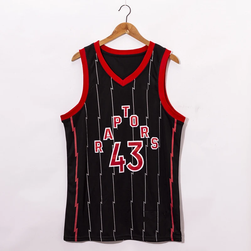 

Mens New American Basketball Clothes #43 Toronto Raptors Pascal Siakam European Size Ball Pants T Shirts Cool Tops Loose 2XL