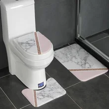 Modern Geometry Bathroom Bath Mat Set Floor Carpets In Toilet Lid Cover WC Rugs Flannel Anti Skid Washable Tapis Salle De Bain Modern Geometry Bathroom Bath Mat Set Floor Carpets In Toilet Lid Cover WC Rugs Flannel Anti Skid Washable Tapis Salle De Bain