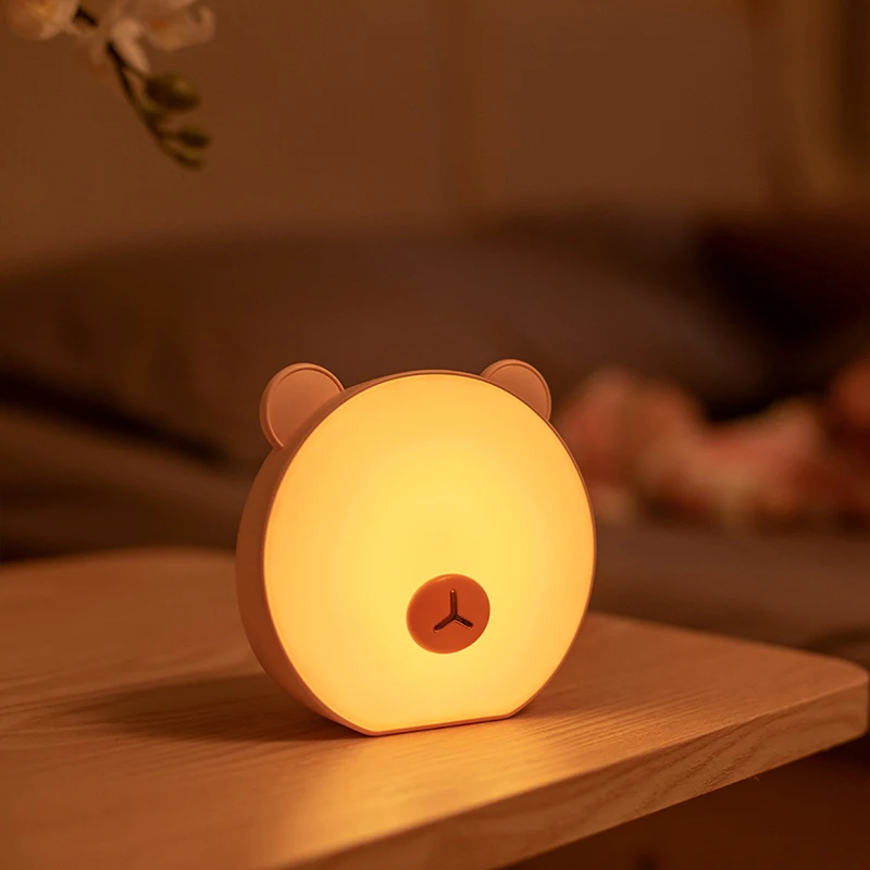 Милый маленький медведь светодиодный Ночной светильник теплый белый ing