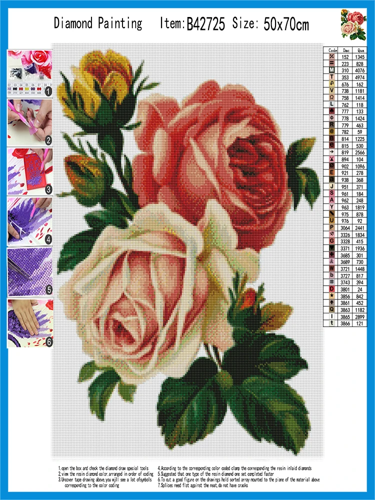 Meian Rose полный квадратный алмаз 5D DIY алмазное искусство 3D Алмазная Картина Вышивка