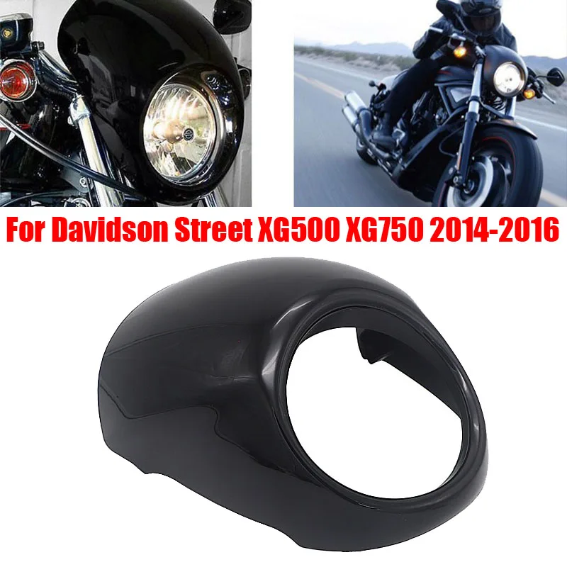 Черный Мотоцикл аксессуары фара обтекатель экран маска козырек для Harley Street XG 500 750