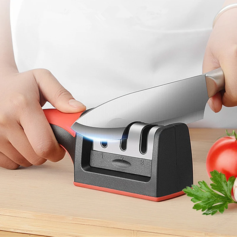 

Manual Knife Sharpener 3 Stage Steel Diamond Ceramic Coated Knife Sharpener Kitchen Sharpening Tools