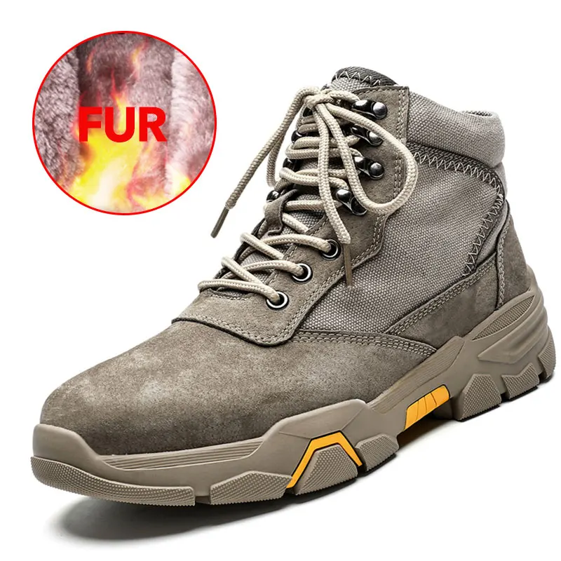 Новинка мужские зимние ботинки Плюшевые уличные теплые водонепроницаемые
