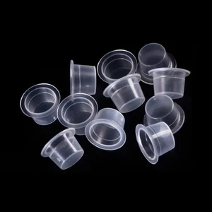 100 шт Пластиковые микроблейдинг тату чашки крышки пигмент прозрачный держатель Контейнер SML Размер для иглы наконечник Grip источник питания