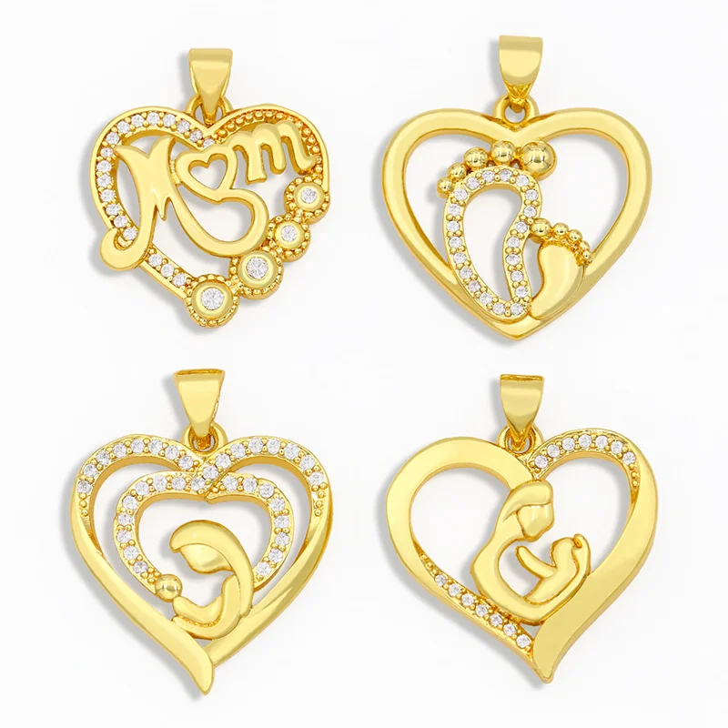 OCESRIO модное золотое ожерелье с белым камнем для мамы Подвески изготовления