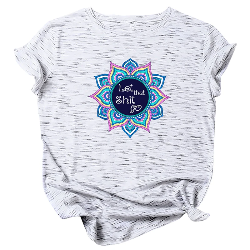 Женская хлопковая футболка модная повседневная из 100% хлопка с круглым вырезом и