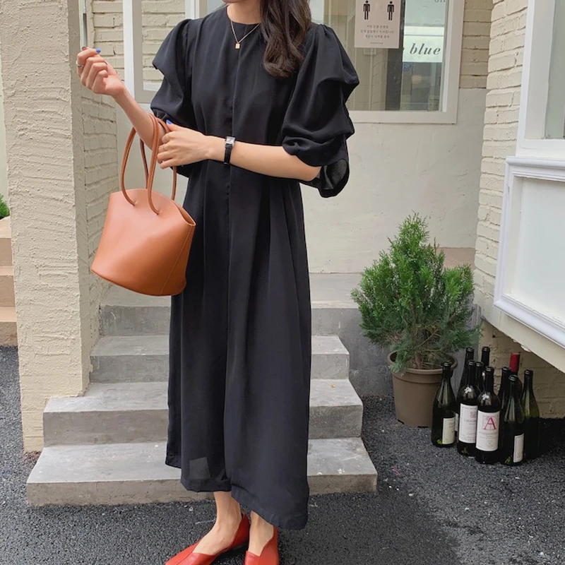 

Alien Kitty 2021 New Summer Brief Sweet Petal Sleeve Chic Party Hot Solid Short Dresses Office Lady French Belt Draped Hot