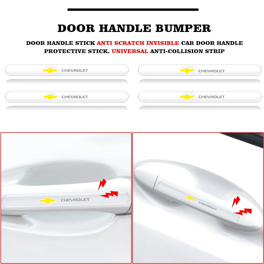 

Custom Logo Car Door Handle Protection Film Scratches Resistant Sticker For Chevrolet Cruze Captiva Lacetti Aveo Niva Trax Onix