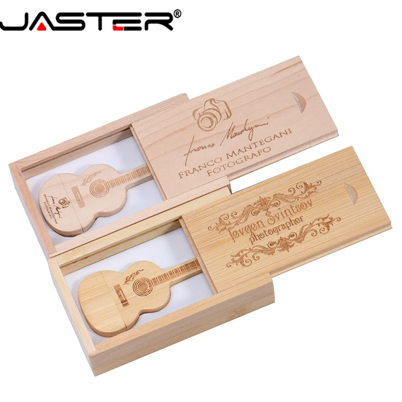 Деревянный флеш накопитель JASTER в форме гитары 4 ГБ 16 32 64 ГБ|USB флэш-накопители| |