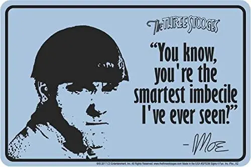 

Wall Decor Art Metal Signs 12" X 8" 3 Stooges - Moe Unique Bar Garage Rustic Plate Farm Tin Sign Shop Room