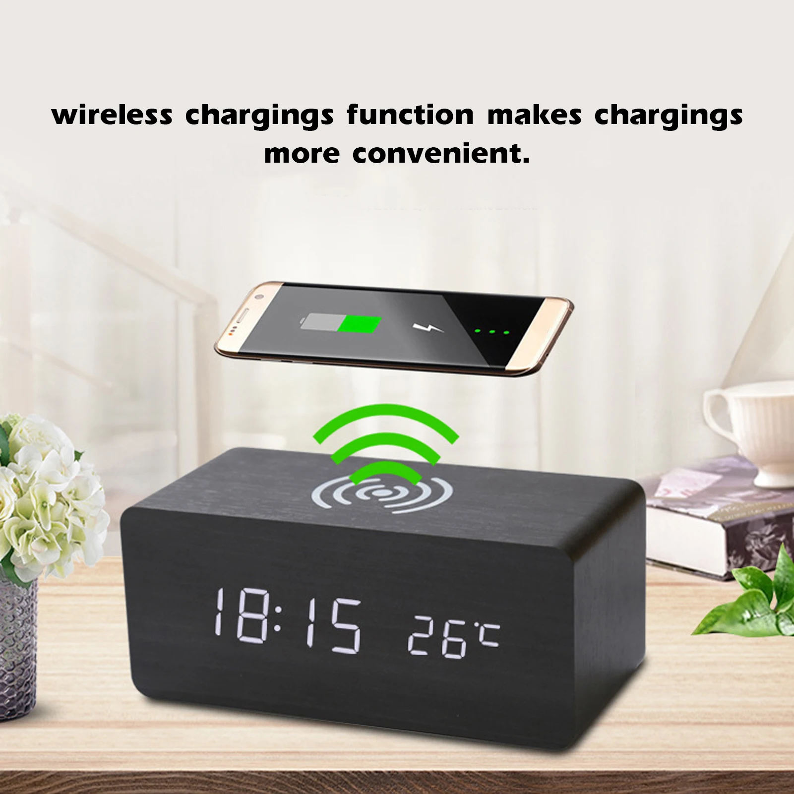 Цифровой Деревянный светодиодный Будильник деревянные ретро светящиеся часы