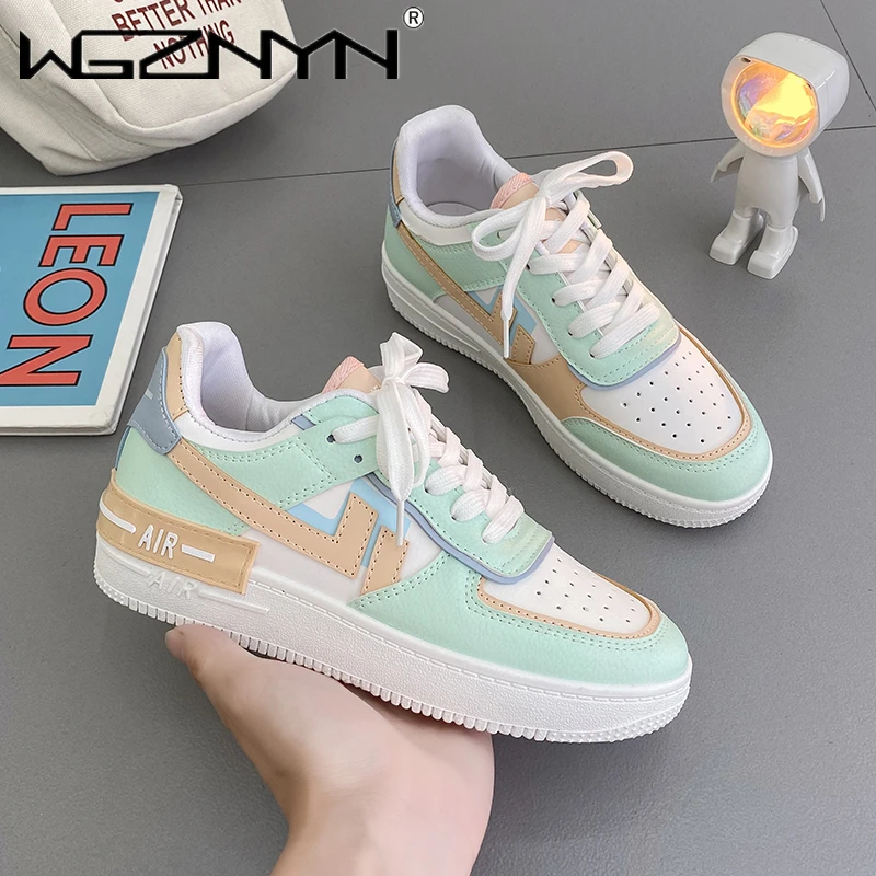 2021 hot flats woman sneakers womens shoes ladies casual breathable female vulcanized shoes lace up comfort walking shoes free global shipping