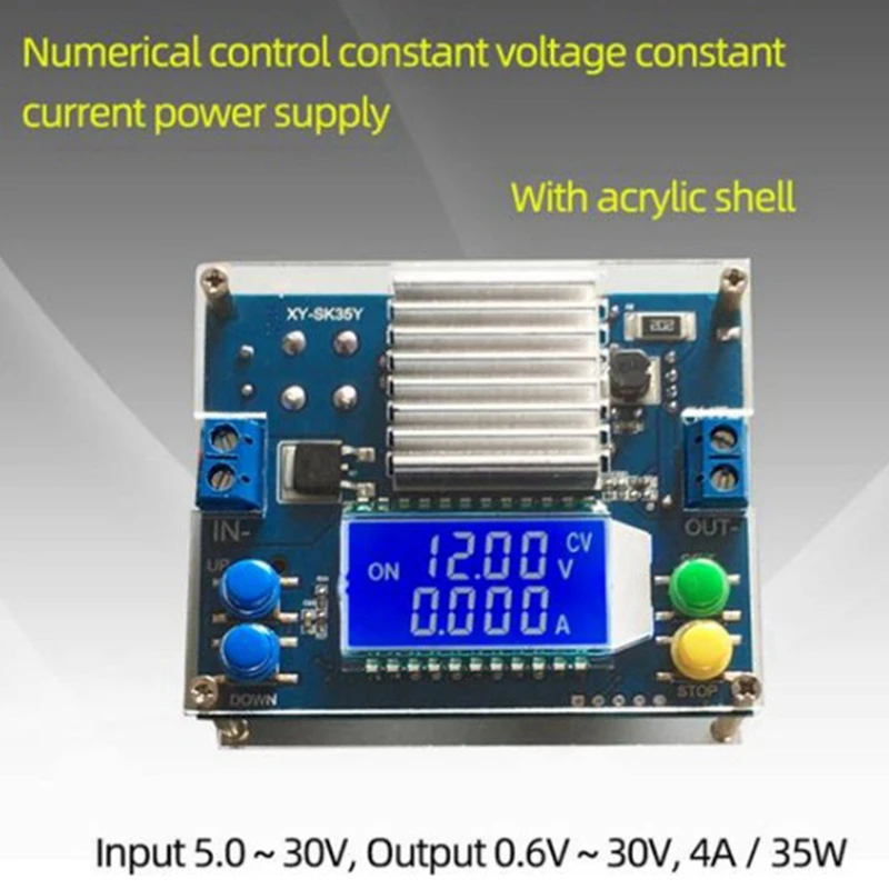 

Adjustable Regulated Power Supply Module Automatic Boost Converter CC CV Board