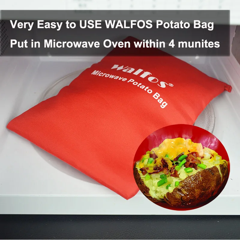WALFOS 1 шт моющийся мешок для микроволнового картофеля духовки Быстрая быстрая