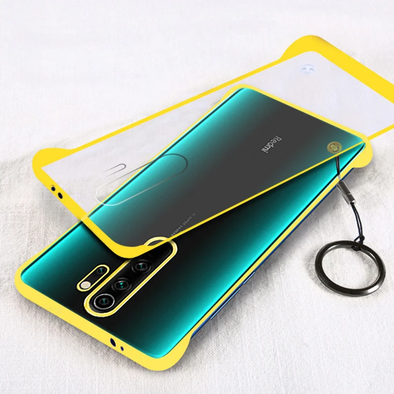 Для Red mi Note 8 Pro Чехол Безрамное Кольцо Прозрачный ударопрочный чехол для Xiaomi mi 8 9 T SE A2 Lite Red mi Note 7 K20 Pro 7A чехол - Цвет: Цвет: желтый