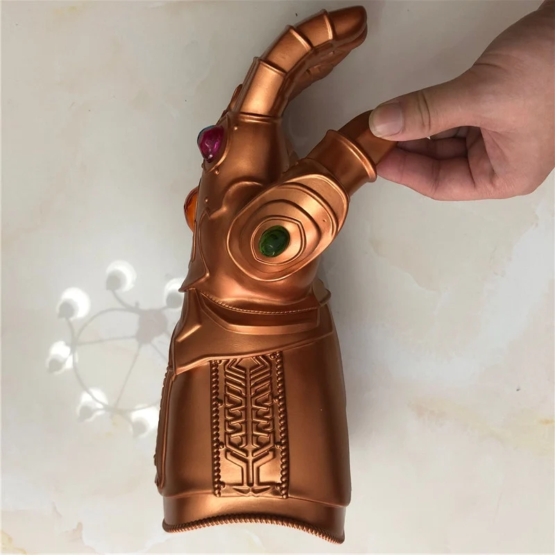 1: 1 светодиодный светильник Thanos Gauntlet Военные перчатки косплей Хэллоуин костюм реквизит Endgame 4 Quantum