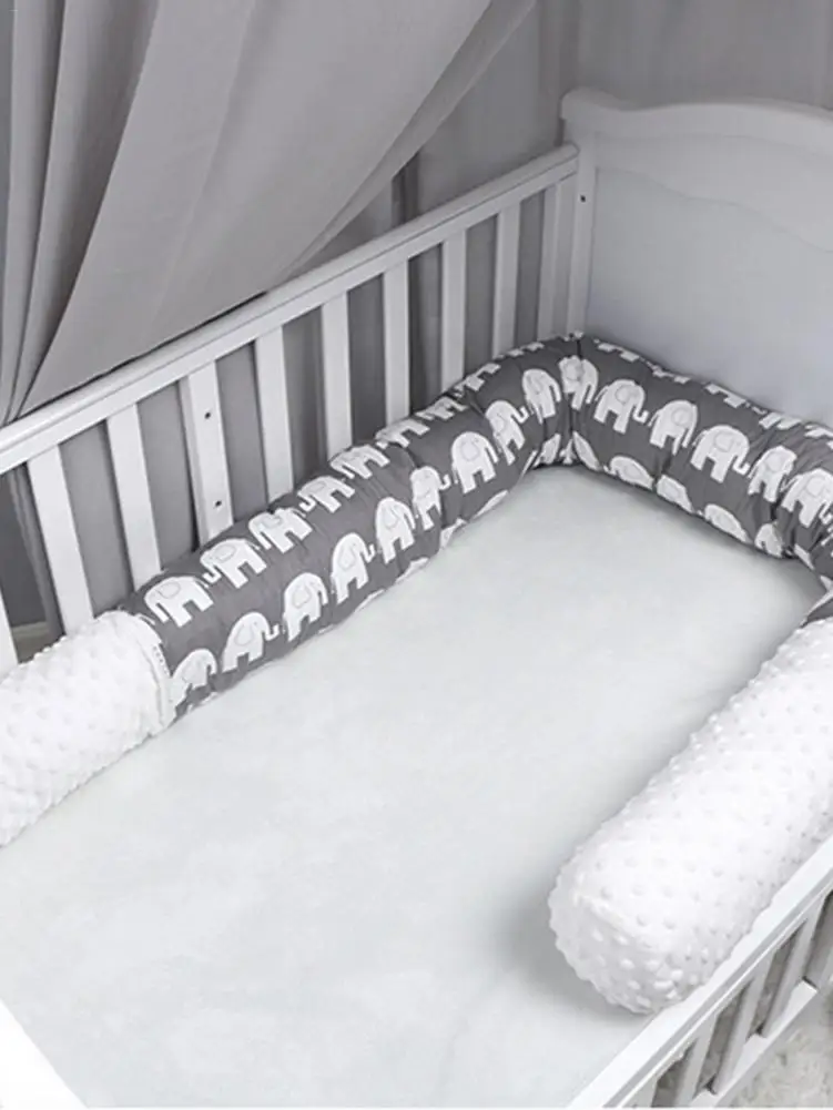 Бампер безопасный анти столкновения кроватки бампер кроватка мультфильм слон