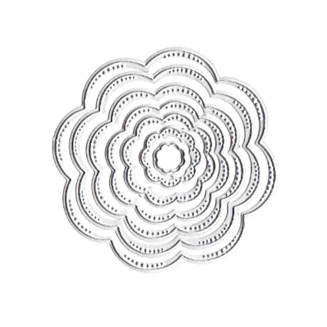 7 шт. 8 лепестков цветов вложенной формы из углеродистой стали тисненая