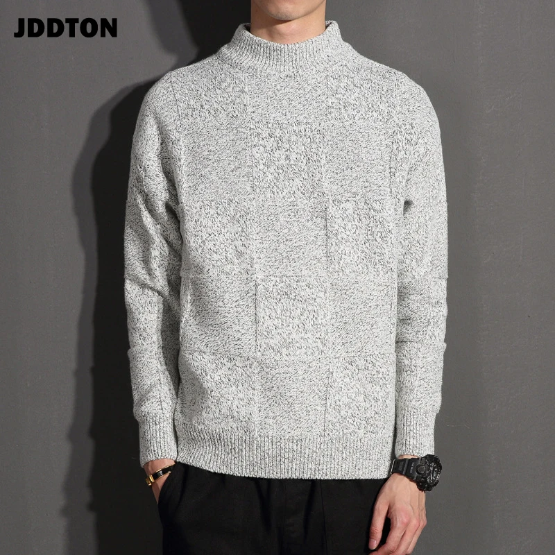 Мужской трикотажный свитер JDDTON повседневный свободный в клетку японском стиле