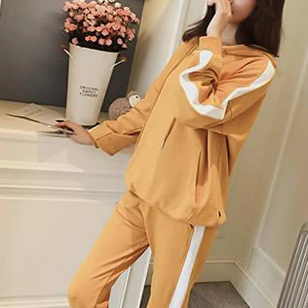 Женские спортивные костюмы спортивный костюм комплект из двух предметов Женский