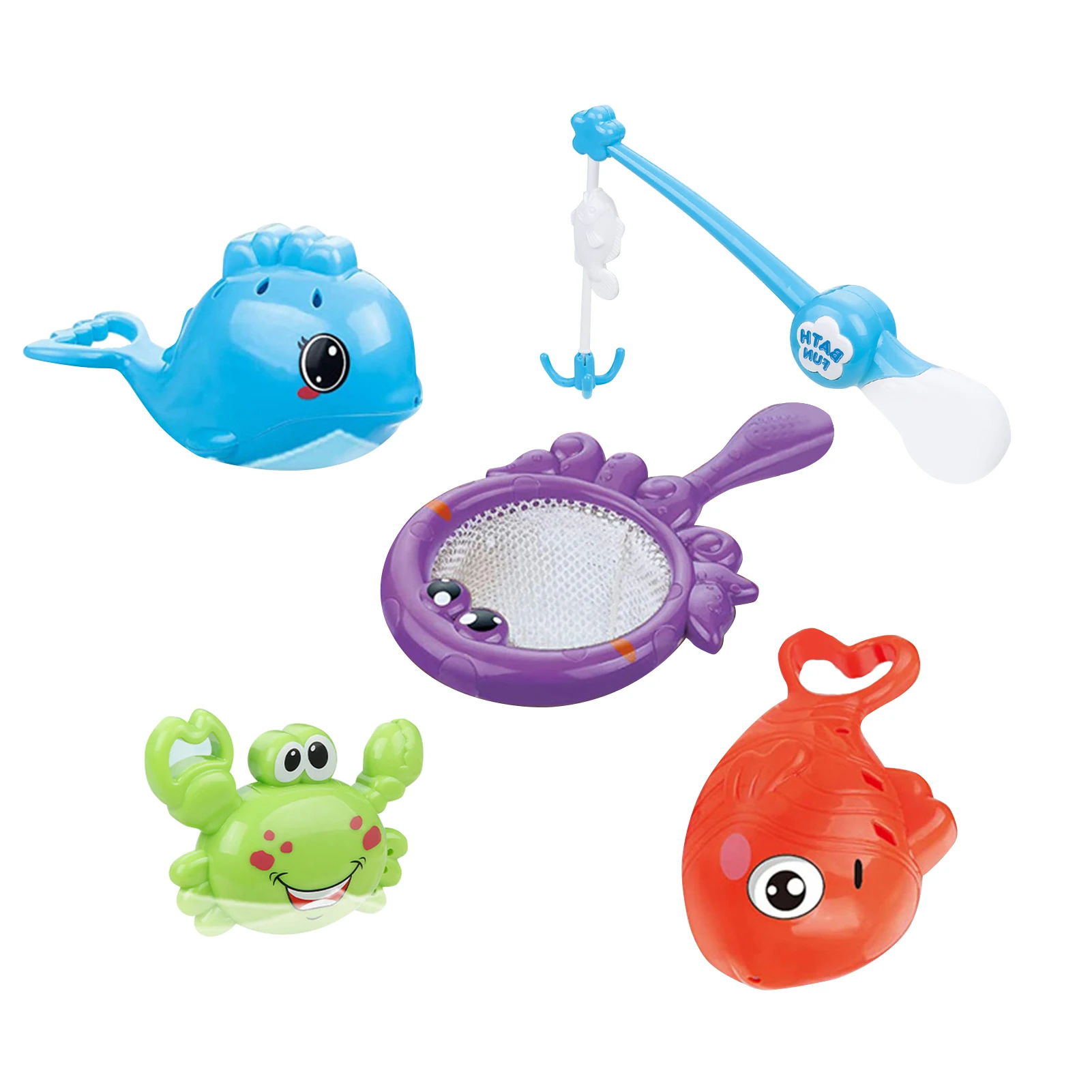 

Kids Bath Toys Set Bathtub Fishing Game Water Toys Colorful Floating Fish With Hook Pole For Toddler Baby Boys Girls Indoor Bath