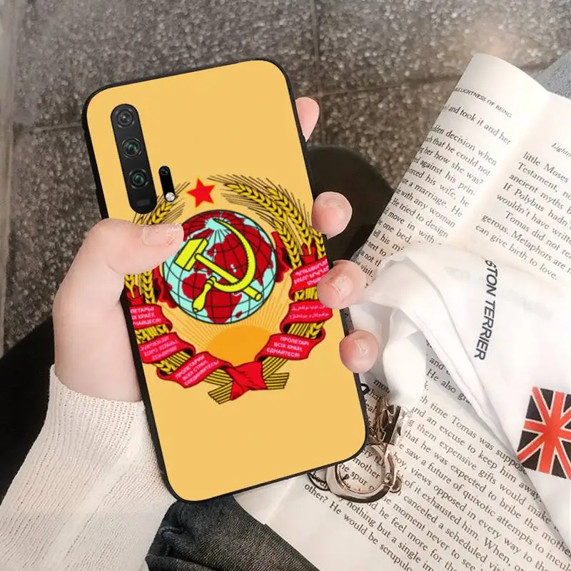 

Soviet Union USSR Flag Phone Case Black For Huawei Honor 7A/8X/9/9Lite/10/10Lite 9X 20 20S View30/30Pro Cases