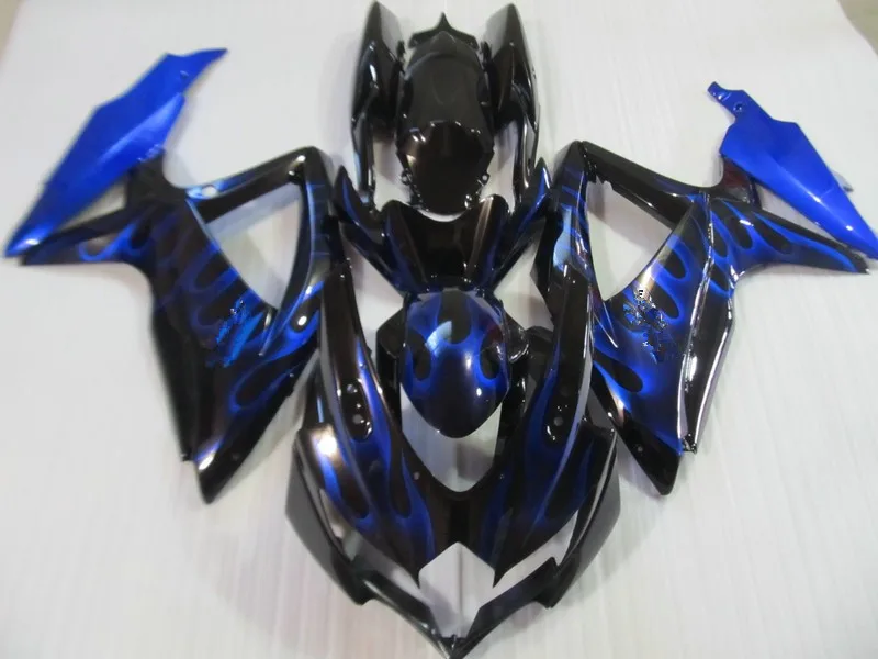 Набор обтекателей для литья под давлением GSXR600 750 08 09 GSXR750 K8 2008 2009 Синий Пламя