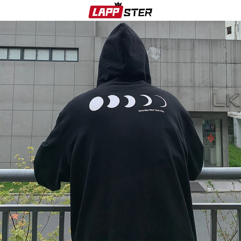 LAPPSTER Мужская Уличная Толстовка Осенняя мужская толстовка с капюшоном Dragon Ball Harajuku Мужской Забавный принт черные толстовки Одежда