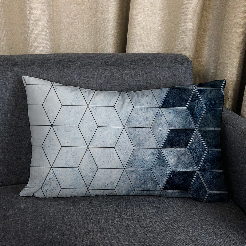 

Massage Throw Cushion Cover Home Decorative Cushions Geometric Print Velvet Pillow Cover 30x50 Lumbar Pillow Case For Sofa