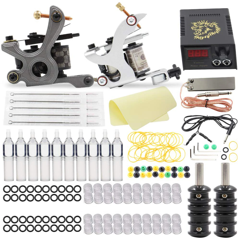 Комплекты для татуировок полный комплект тату машинки пистолеты катушки