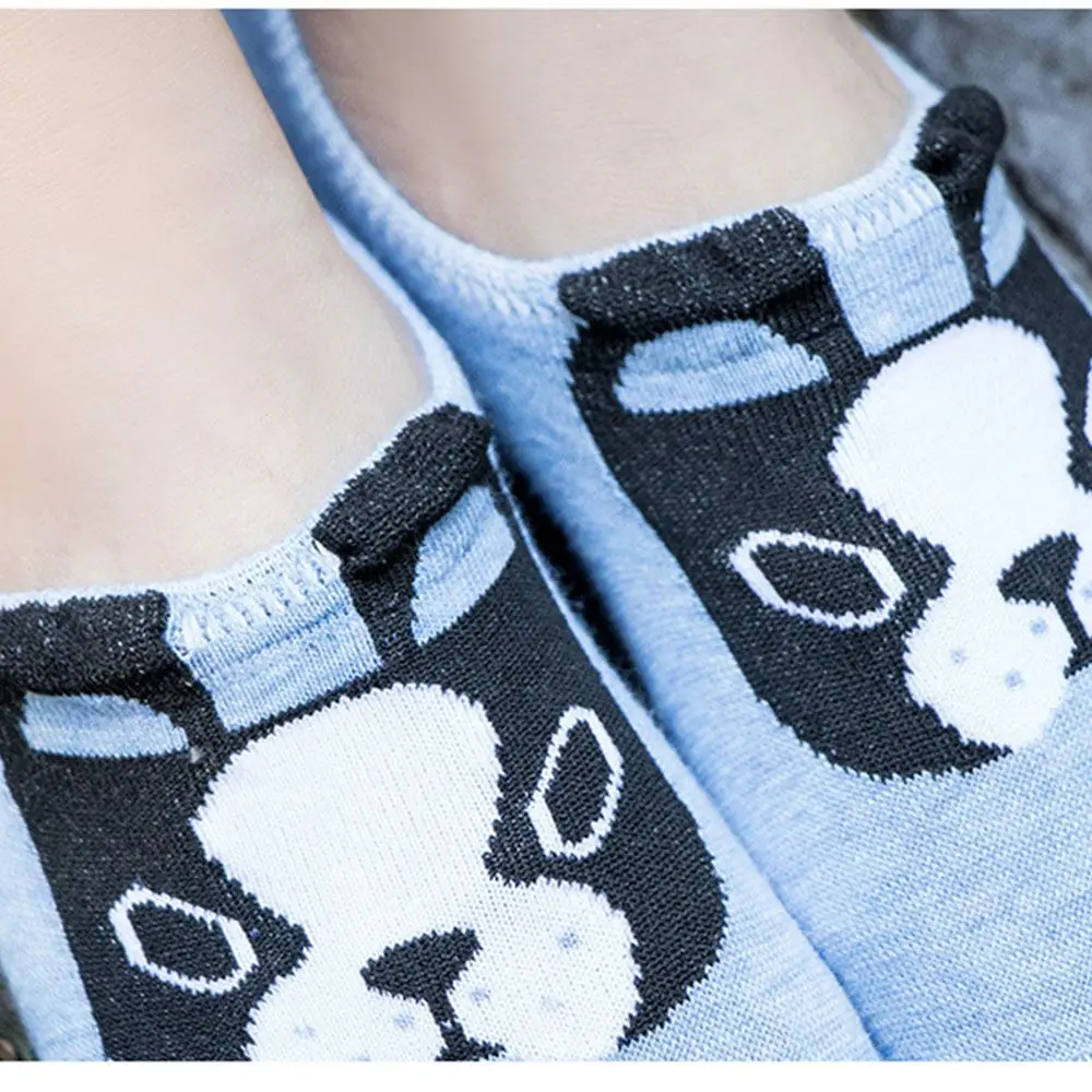 Летние женские нескользящие короткие носки с героями мультфильмов Kawaii Милые