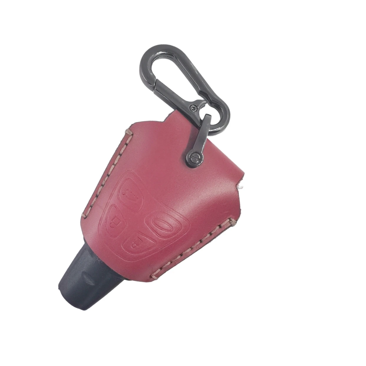 

Leather Car Key Case Car Styling 4 Button Key Fob Shell Cover For SAAB 9-3 93 2003-2009 Keychain Car Key Bag