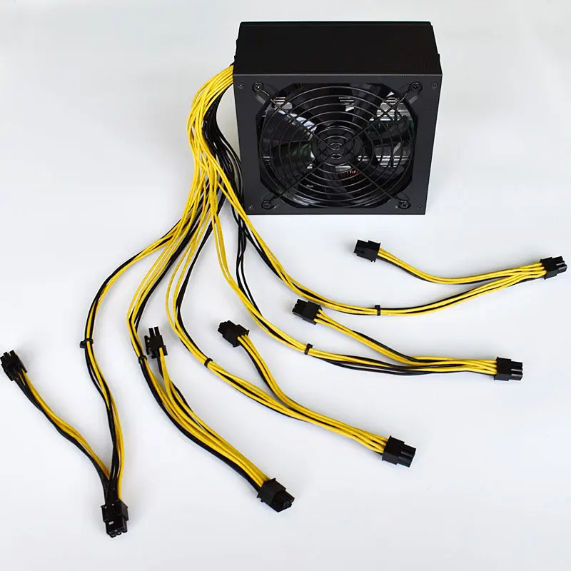 Источник питания для майнинга 4U блок 110 В 240 в ATX 2000 Вт 2400 2600 BTC ETH 10X 6Pin поддержка