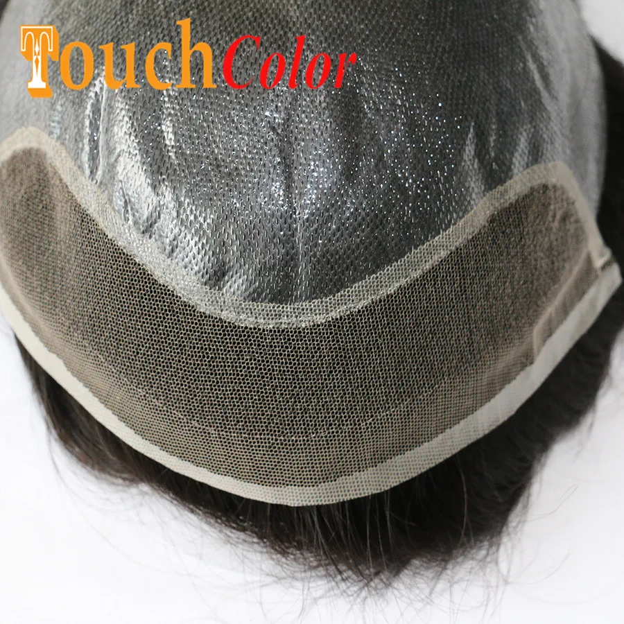 Front Lace Men Toupee Swiss &amp Skin Wig Replacement System Hair Patch Man Natural Human Prosthesis for | Шиньоны и парики