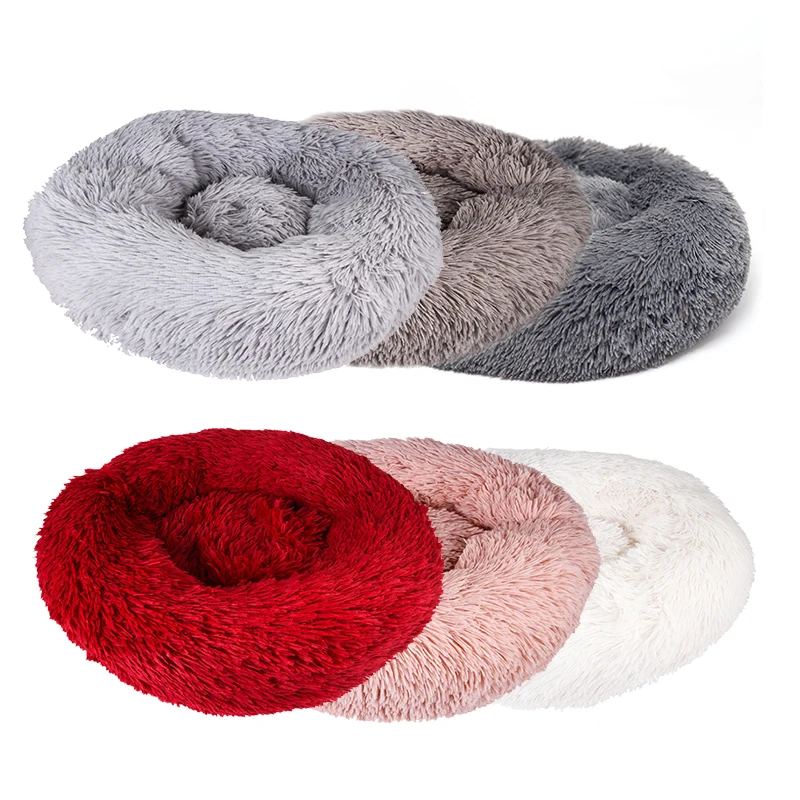 Long Plush Dog Bed Super Soft Pet Kennel House Cat Winter Warm Nest Cute Waterproof Cat's Sleeping Mats | Дом и сад
