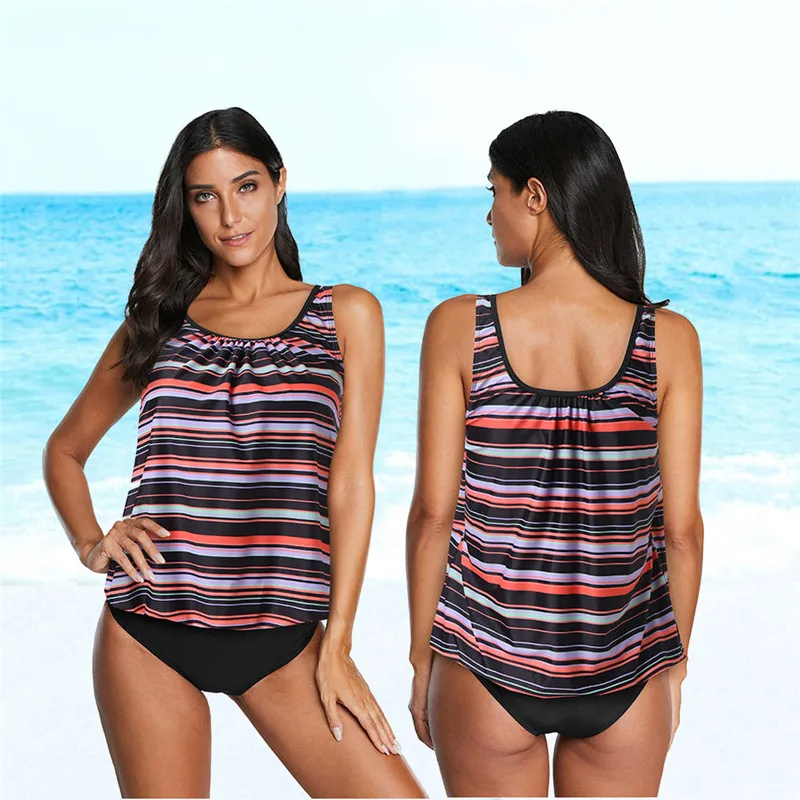 Купальник Плюс Размер Женский бандо Мягкий пуш-ап с открытыми плечами пляжный