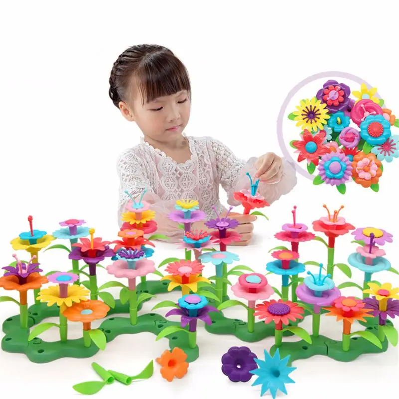 Flower Garden Building Toys-costruire un Bouquet da gioco con composizione floreale per bambini e bambini età 3, 4, 5, 6 anni ragazze Pre
