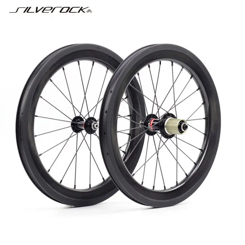 SILVEROCK Углеродные колеса 16 &quot1 3/8" 349 8s 11s обод тормоза 74 мм 130 для Fnhon Gust P8 складной