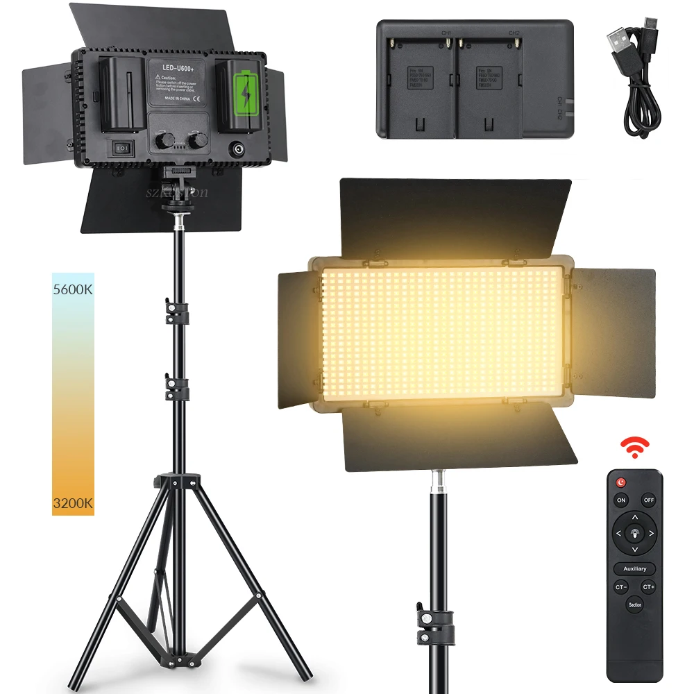 

LED Photo Studio Light For Youtube Live Video Lighting 40W Portable Video Recording Photography Dimmable Panel Lamp With Battery