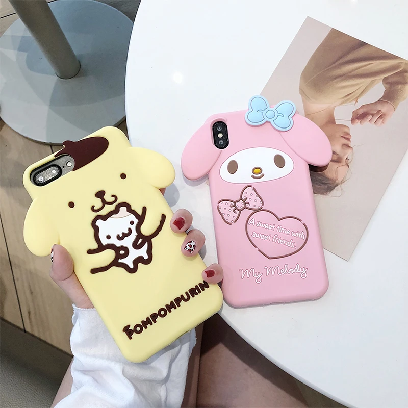 Tide 3D мультфильм pompomprin Cinnamoroll My Melody Dog чехол для телефона для iPhone 11 Pro X XS Max XR 6 6S 7 8 Plus силикагелевый чехол