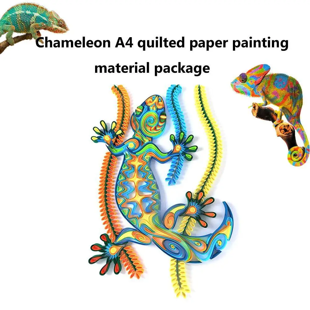 Сделай Сам сова хамелеон картина из бумаги рукоделие A4 3d набор инструментов для