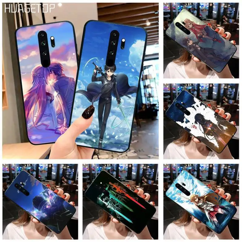 

HUAGETOP Hot Sword Art Online SAO Anime Manga Soft Phone Case Capa for Redmi Note 9 8 8T 8A 7 6 6A Go Pro Max Redmi 9 K20 K30