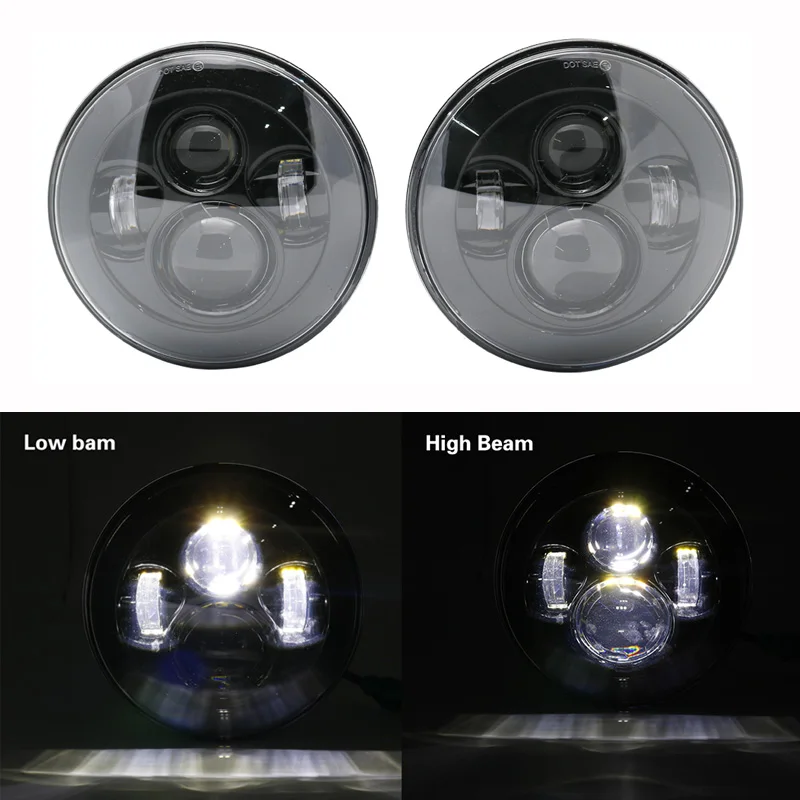 40w Halo light Black Для Suzuki Samurai UAZ Hunter 7 дюймов светодиодный проектор фара с halo DRL& Amber Поворотная сигнальная фара для Lada 4x4 Urban Niva - Цвет: 40w Halo light Black