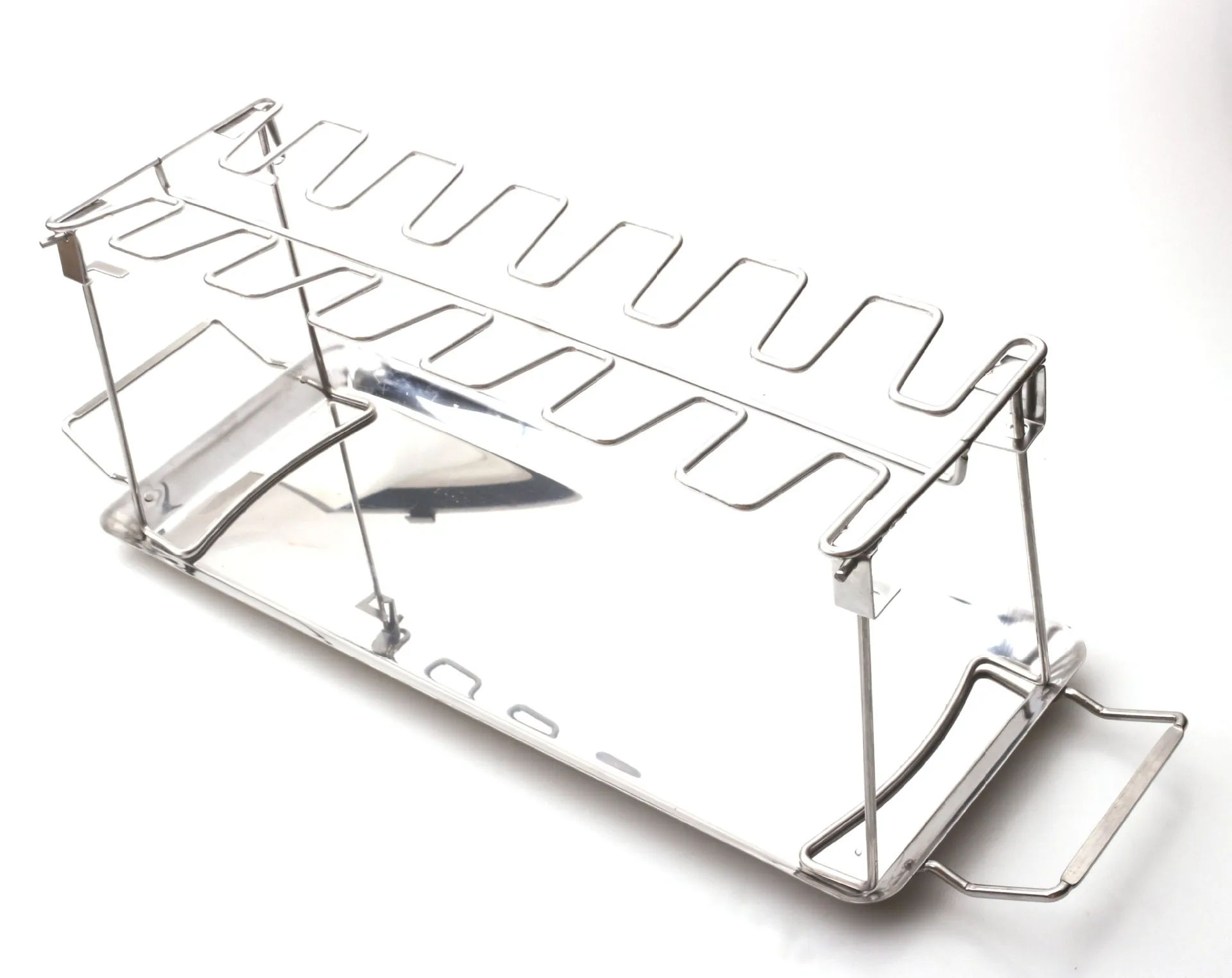 

Stainless Chicken Wing and Leg Rack 14 Slot Stainless Steel chicken Leg Grill Rack Drumstick Roaster For Oven Grill WJ608
