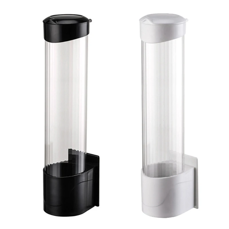 

MXLB Wall Mount Paper Cup Dispenser Pull Type Cup Holder Disposable Small Cup Bathroom Cup Dispenser for Home Hospital Office