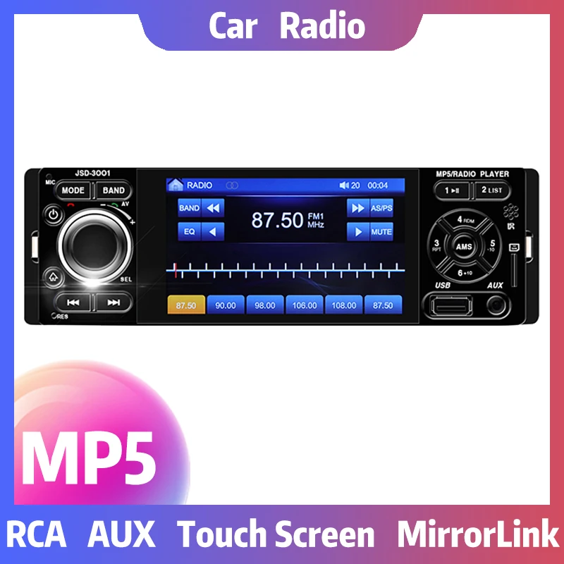 Автомагнитола 4 " MP5-плеер с сенсорным экраном Bluetooth камерой заднего вида